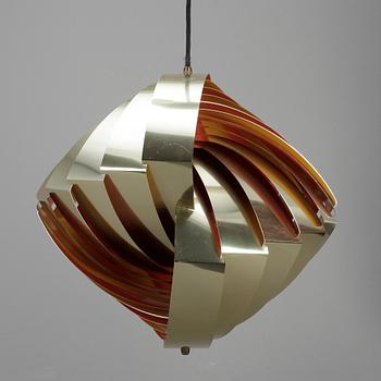 TAKLAMPA, "Konkylie" / "Tivolilampan", Louis Weisdorf, Lyfa, Danmark. 1960-tal. Höjd ca 40 cm.