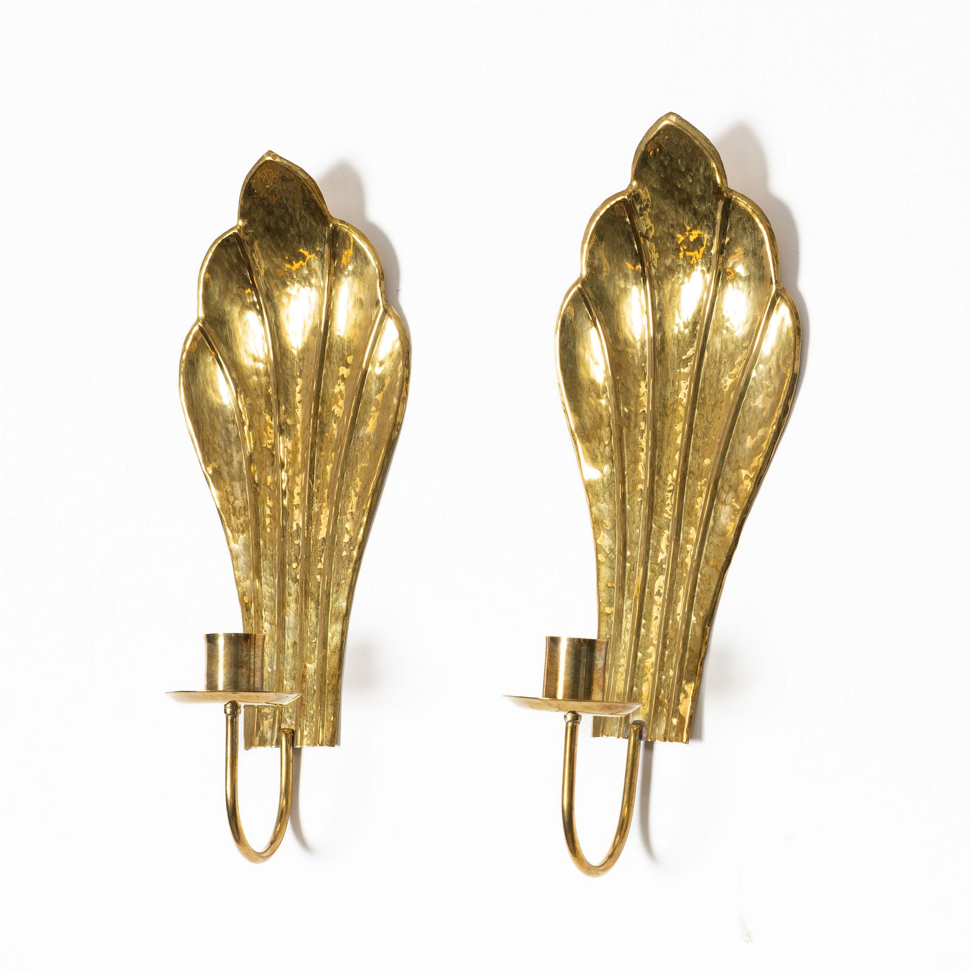 Lars Holmström, a pair of wall sconces, Arvika, mid-20th century.