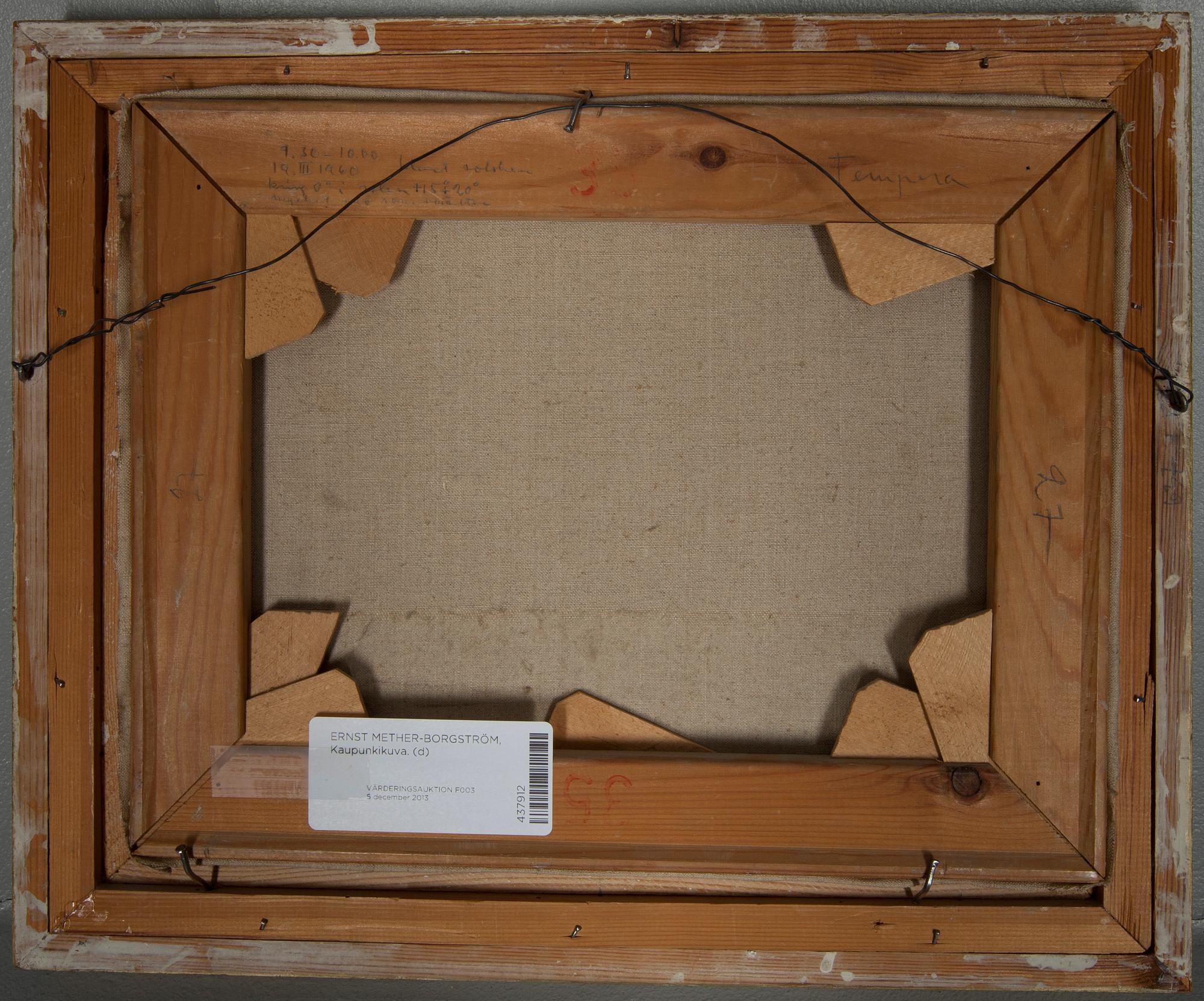 ERNST METHER-BORGSTRÖM, tempera på duk, signerad och daterad -60.