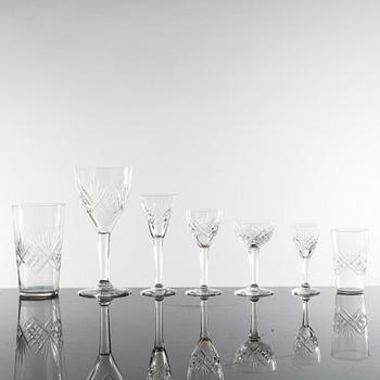 GLASSERVIS 49 delar, Helgamodell, 1900-talets början.