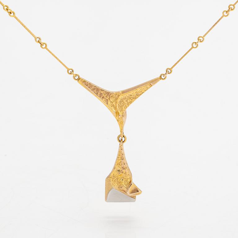 Björn Weckström, A 14K gold and platinum necklace "Corona Austrina". Lapponia 1986.