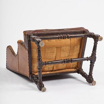 A Swedish baroque armchair, circa 1700.