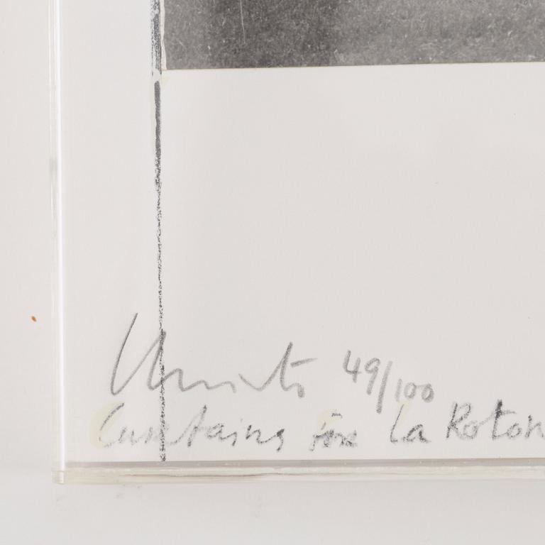 Christo & Jeanne-Claude, "Curtains for la Rotonda, project for Milan" from "Five Urban Projects".