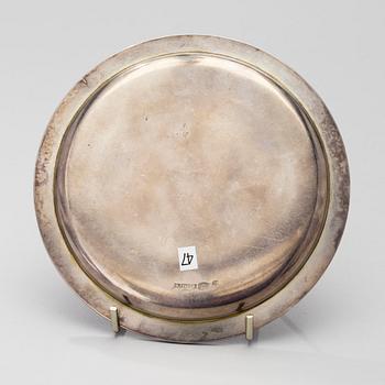 A PLATE, silver, Fabergé, St:Petersburg 1899-1908, Stefan Wäkevä, weight 162 g.