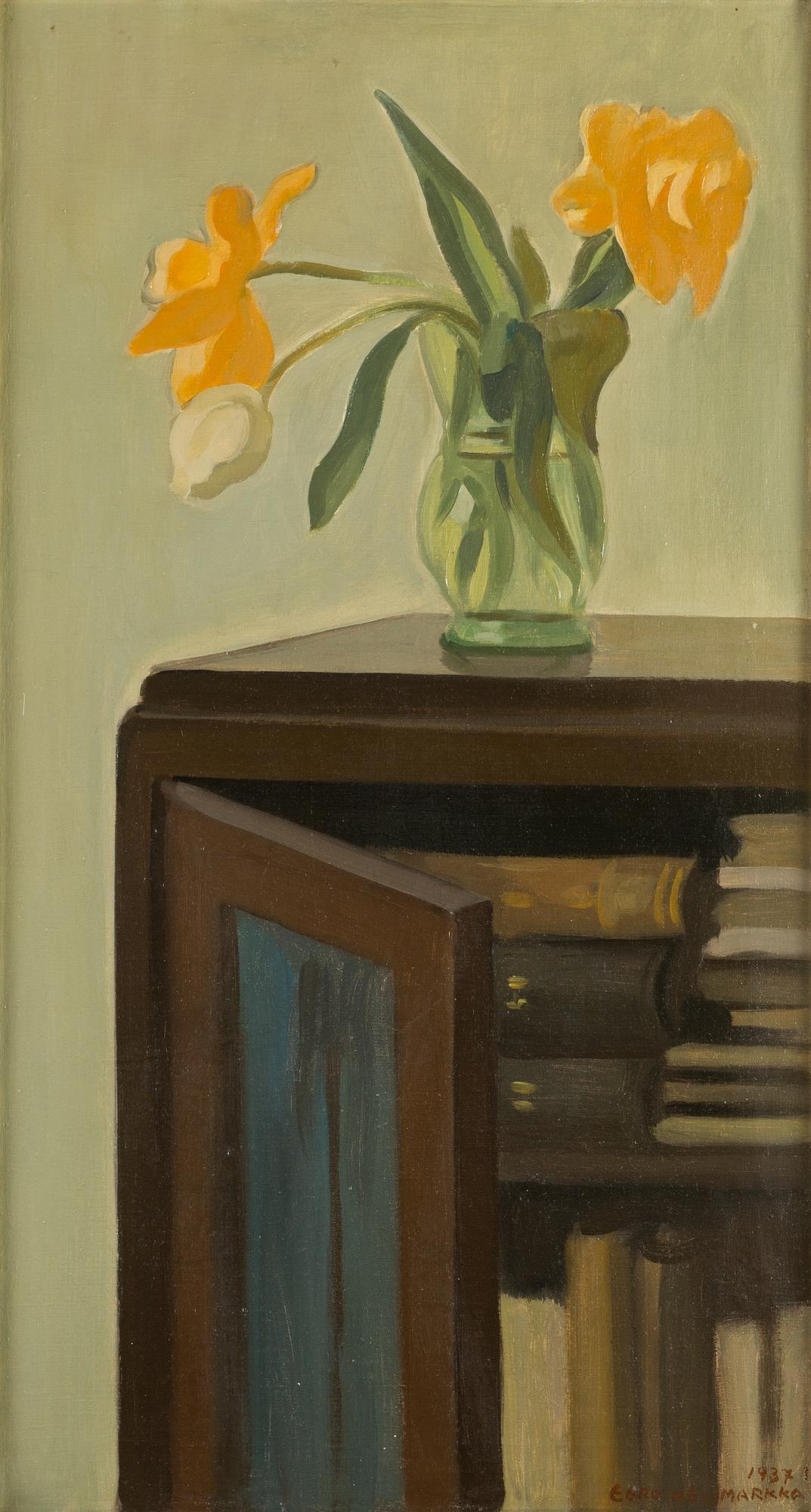 Eero Nelimarkka, Flowers on the bookcase.