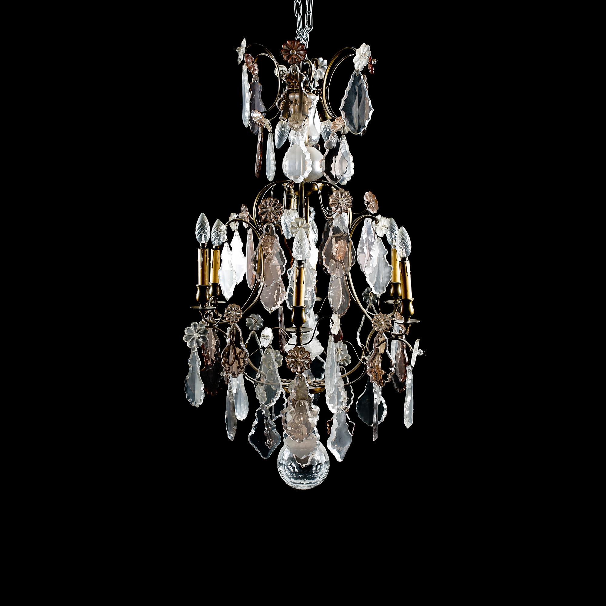 LJUSKRONA, rokokostil, 1900-talets första hälft.Höjd ca 105 cm.
