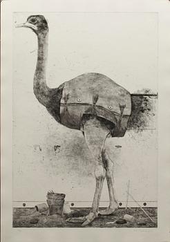 PG THELANDER, färgetsning, sign och numr 39/80.