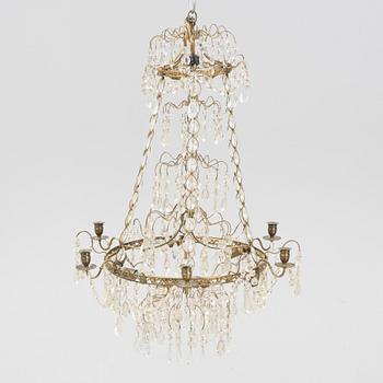 A Gustavian style chandelier, first half of the 20th Century.