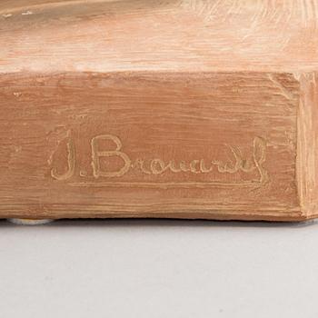 Uknown artist, a terrracotta sculpure, signed J. Brouardel.