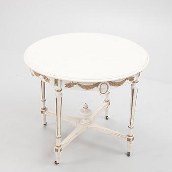 Chairs 4 pcs and table, Gustavian style, from around the year 1900.