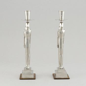 Edvin Öhrström, a pair of candlesticks by Firma Svenskt Tenn, Stockholm 1994.