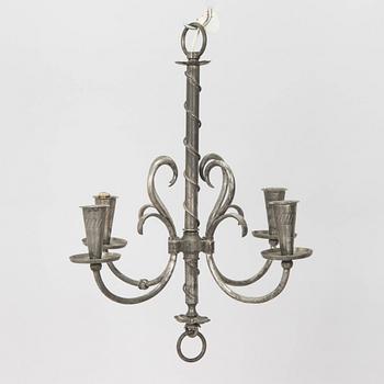 Paavo Tynell, a 1930's 'R2' chandelier for Taito. Height 54 cm.