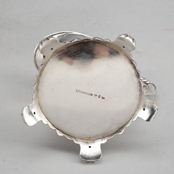 KAFFESERVIS, 3 delar, silver, firma Gustaf Möllenborg, 1905. Totalvikt ca 896 gram.