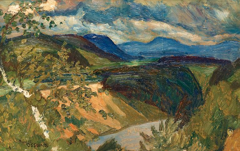 Helmer Osslund, Blue mountains.
