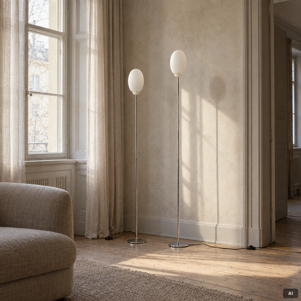Achille Castiglioni, A pair of floor lamps, "Brera", Flos, designed in 1992.