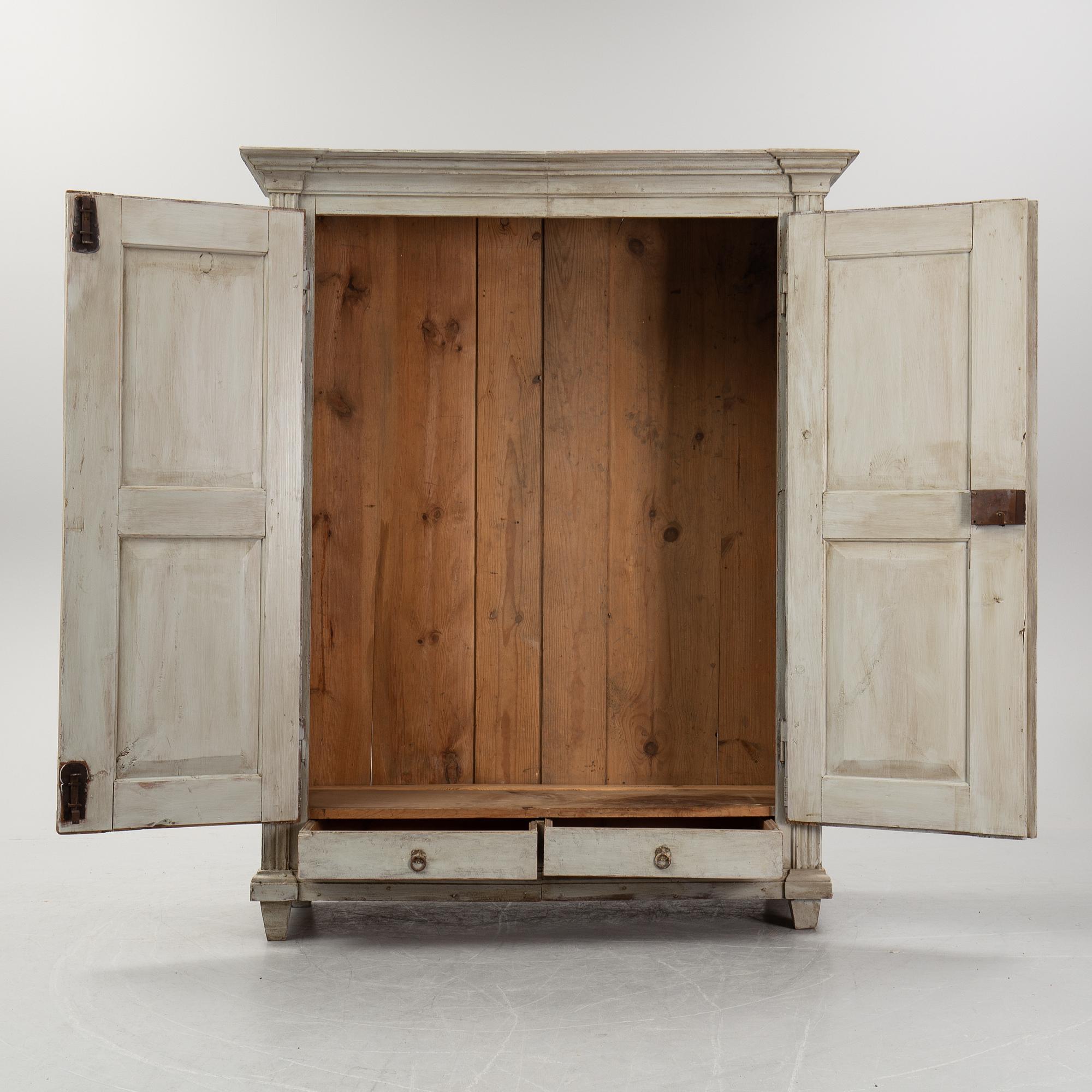 A painted cabinet, 19th Century.