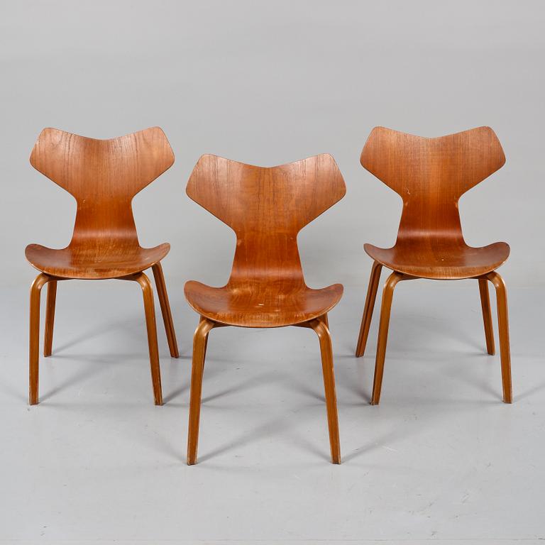 STOLAR, 3 st "Grand Prix", Arne Jacobsen, Fritz Hansen, Danmark, 1900-talets tredje kvartal.