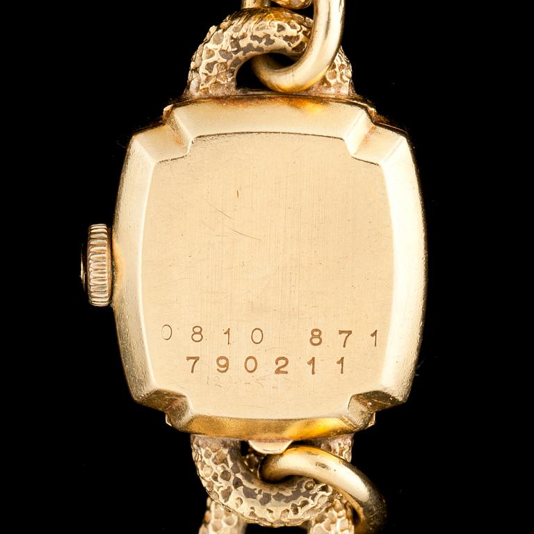 DAMARMBANDSUR, Certina, 18k, länk 14k guld, 1900-talets andra hälft. Total vikt ca 30 g.