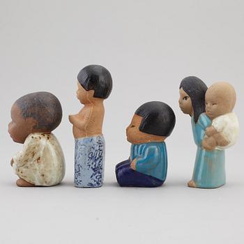 LISA LARSON, figurer, 8 st, stengods, Gustavsberg.
