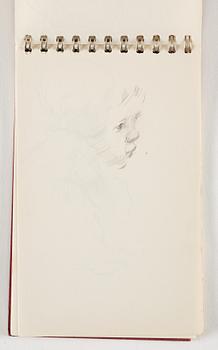 Lotte Laserstein, 10 små skissblock med teckningar.