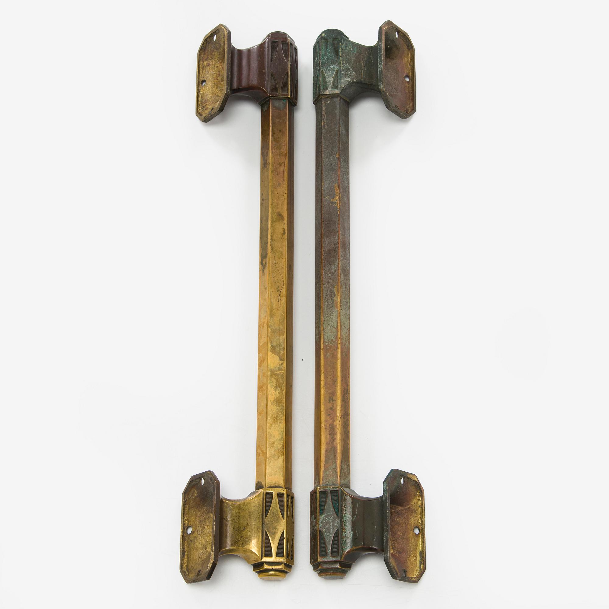 Door handles, 2 pcs, exterior and interior handles, 1920s.