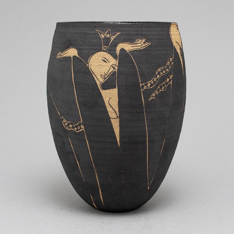 EVA BENGTSSON, a stoneware vase, signed.