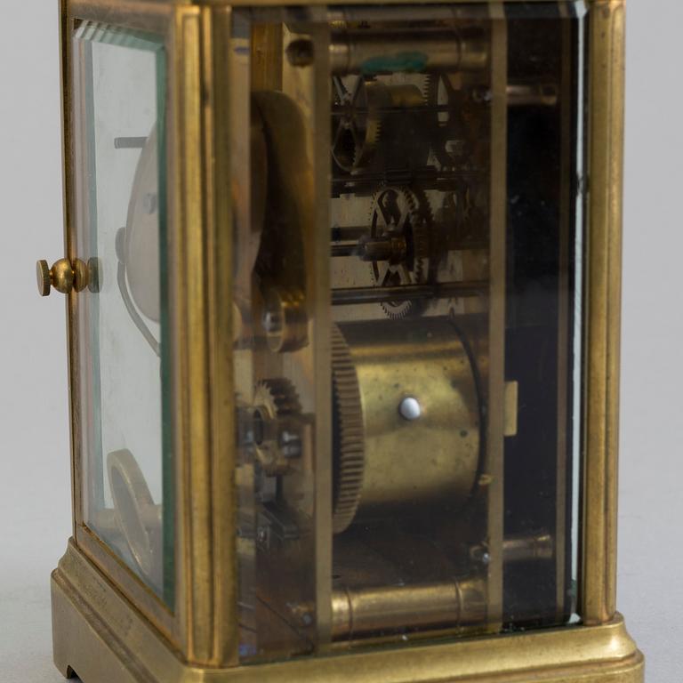 Late 19th Century French Aiguilles Gilt Brass Carriage Clock.