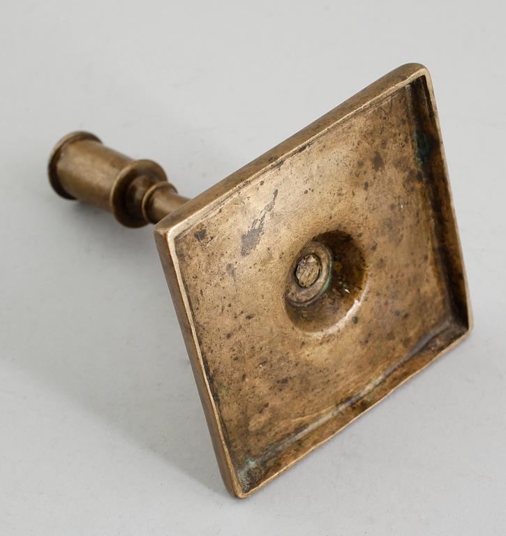 LJUSSTAKE, mässing, 1600-/1700-tal.