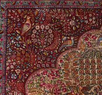 A CARPET, semi-antique Kerman, ca 360 x 284 cm.