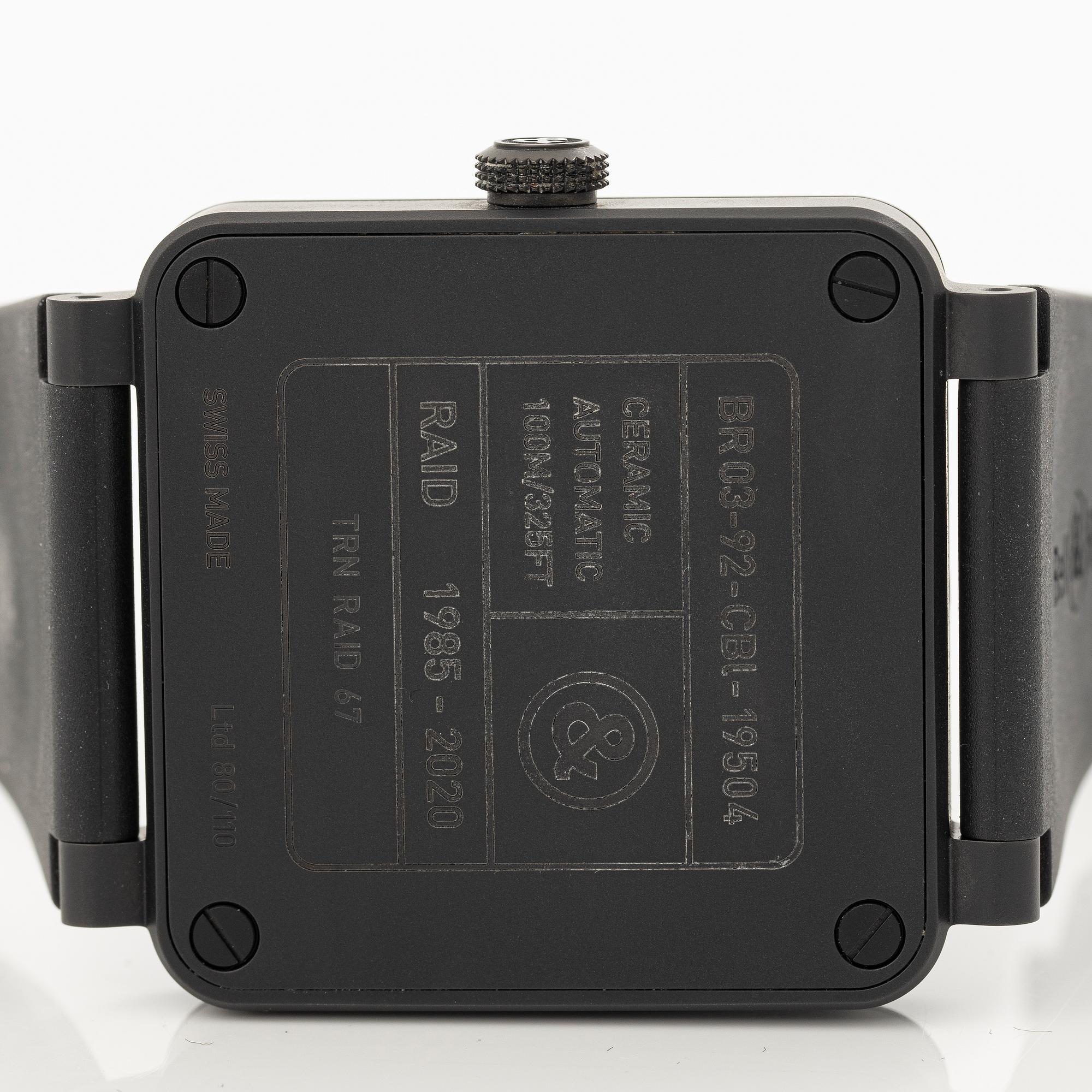 Bell & Ross, BR03-92, "RAID", "Limited Edition", armbandsur, 42 mm.