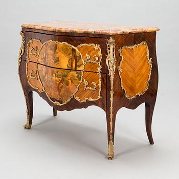 A chest of drawers plaque marked Les fils d'Alfred Wimphen Paris, early 20th century.
