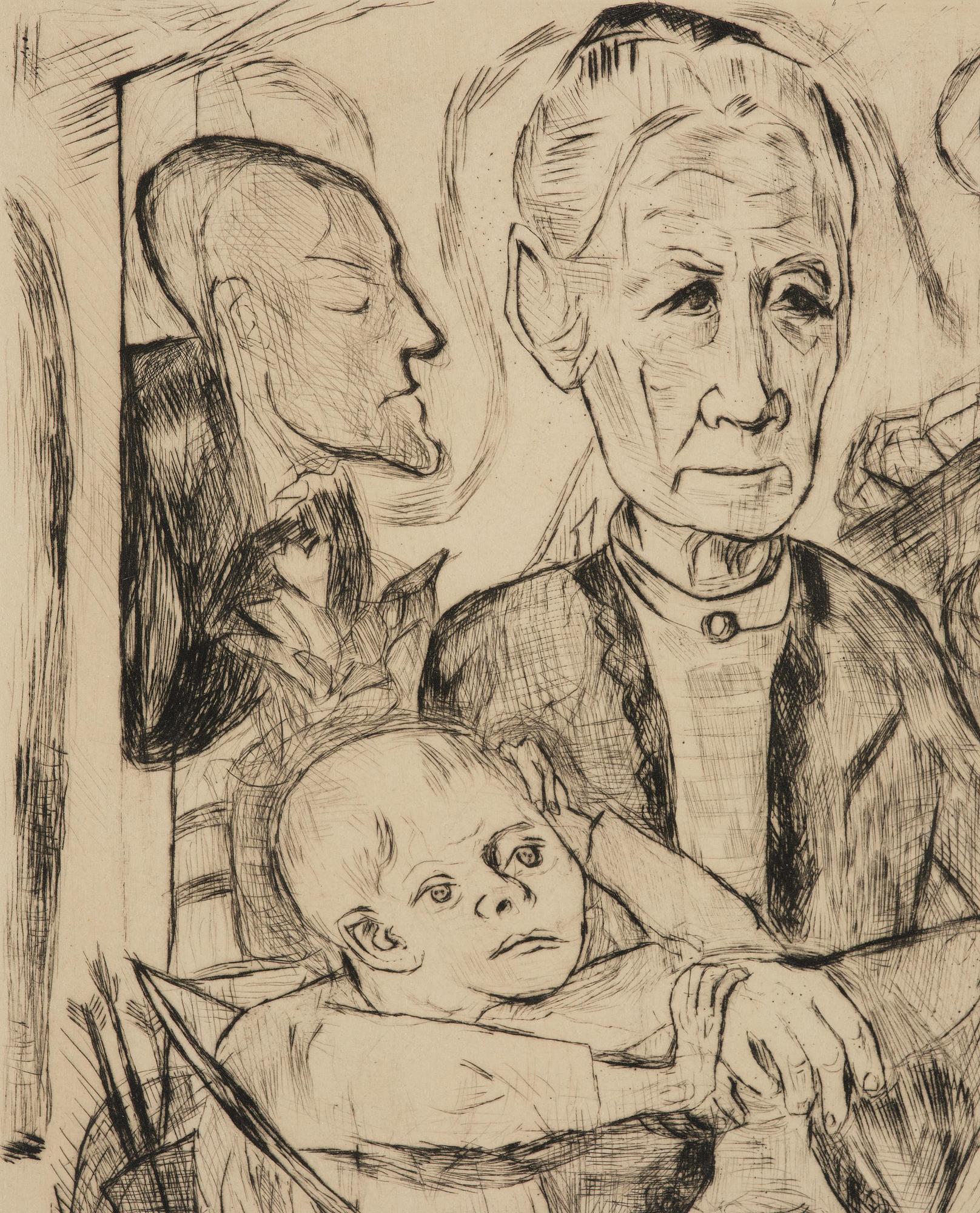 Max Beckmann, "Familienszene" from "Gesichter".