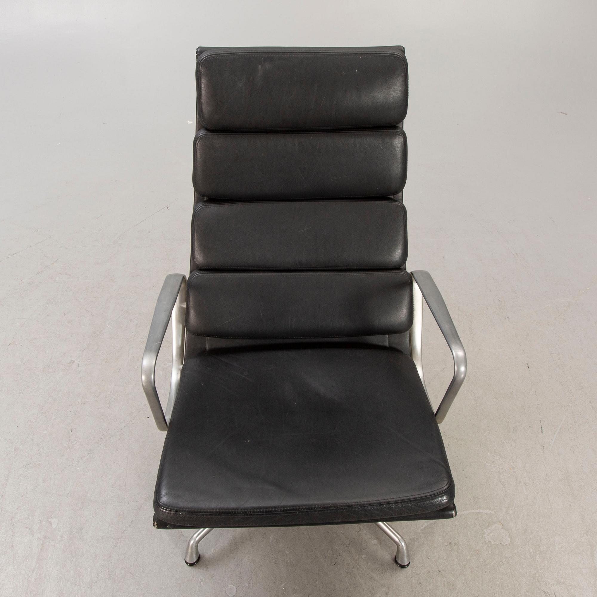 A Charles & Ray Eames Soft Pad EA 222 easy chair Vitra later part of the 20th century.