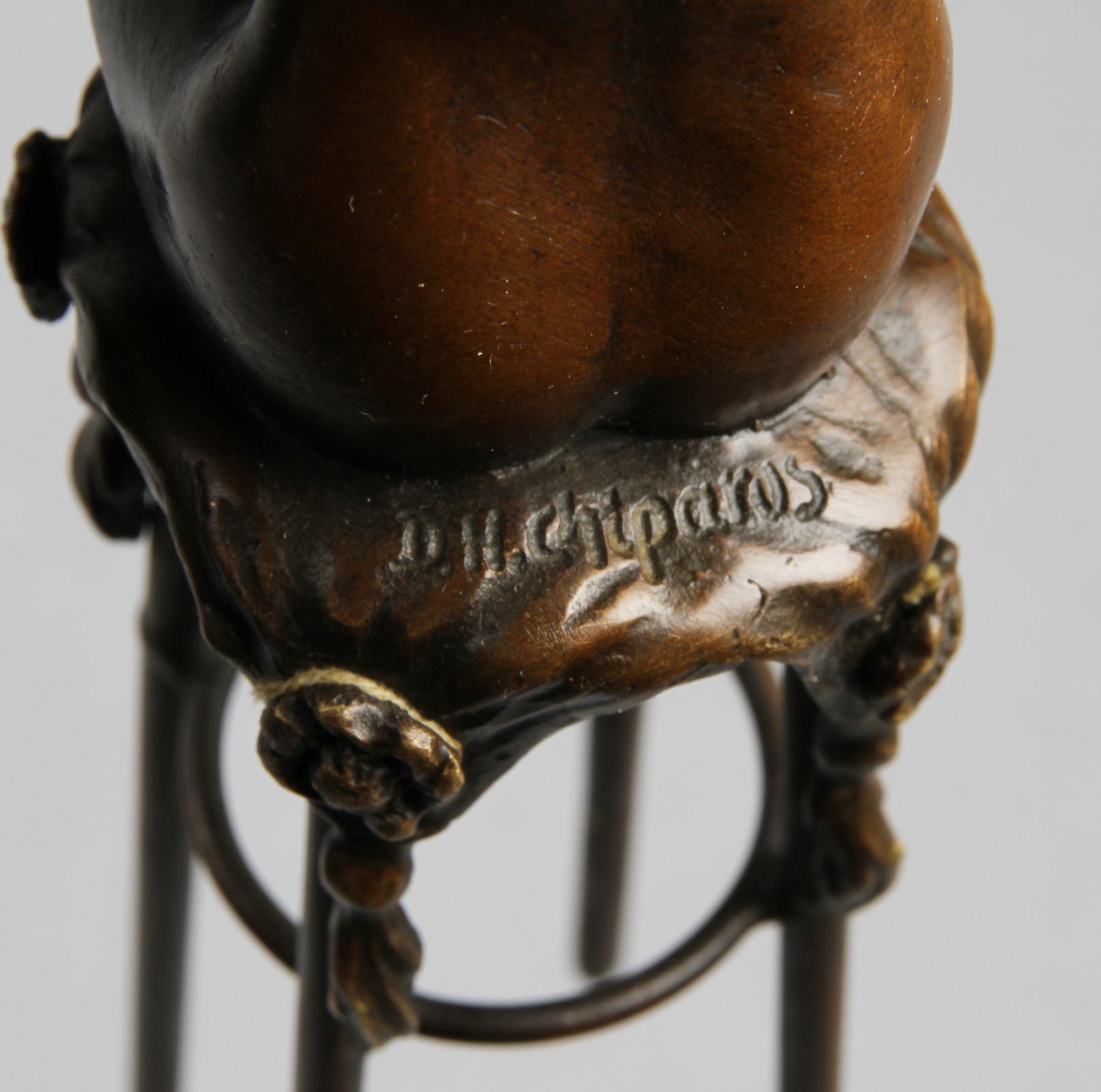 SKULPTUR, brons. Bär sign. 1900/2000-tal.