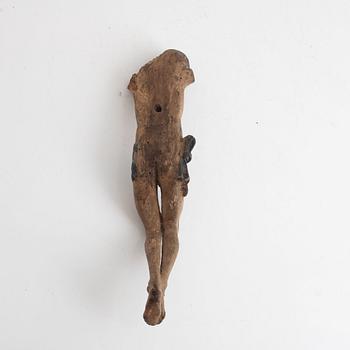 Christ sculpture, likely from the 18th century with later painting, wood.