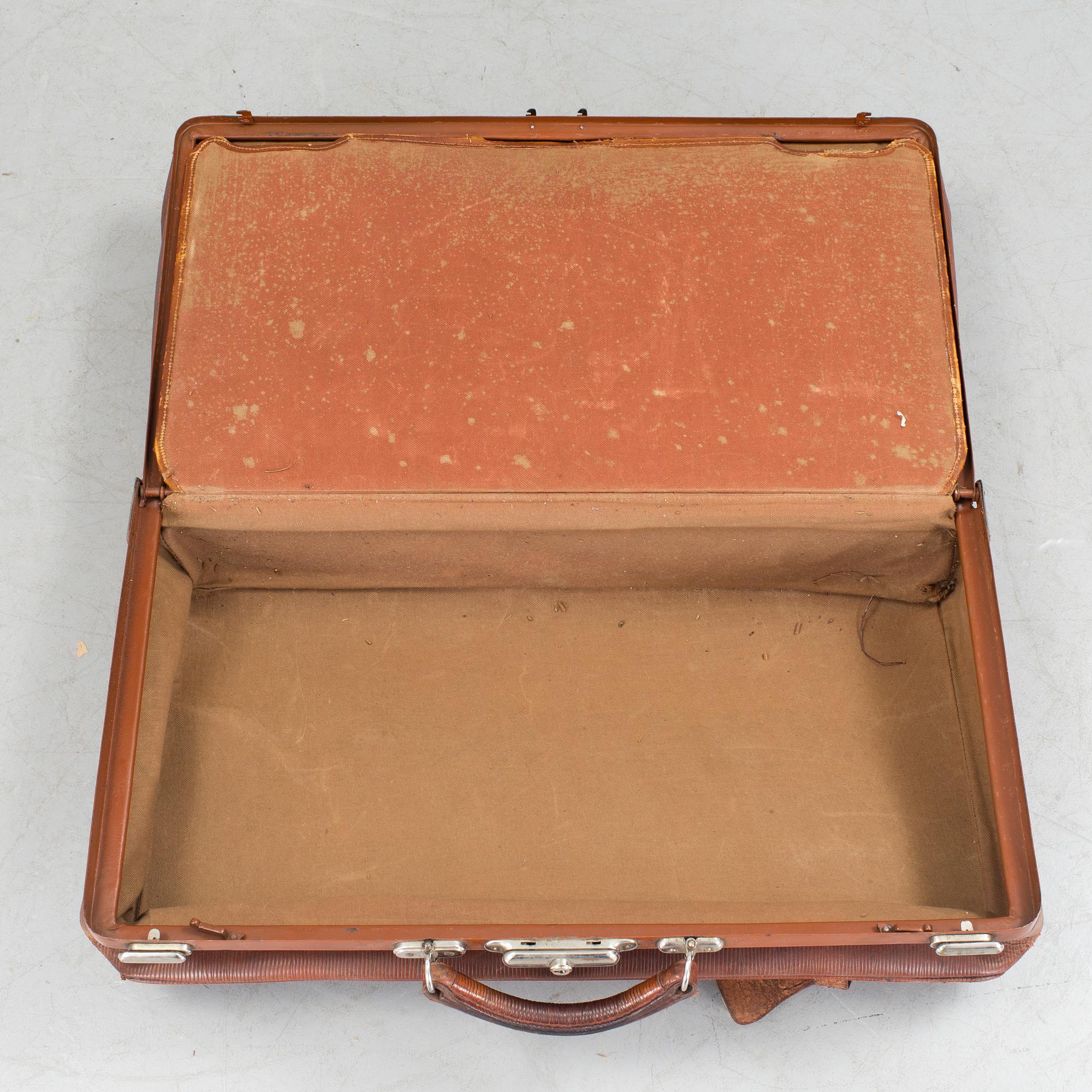 RESVÄSKA, skinn, 1910/20-tal.