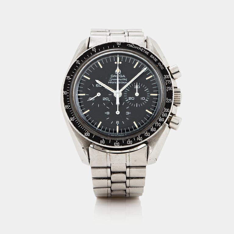 OMEGA, Speedmaster, chronograph, "Straight Writing", "Tachymeter Base 1000".