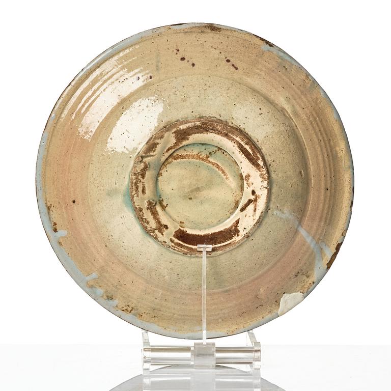 A group of three faience dishes, 18th century.