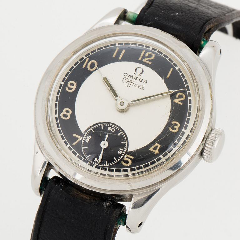 OMEGA, officer, armbandsur, 31 mm.