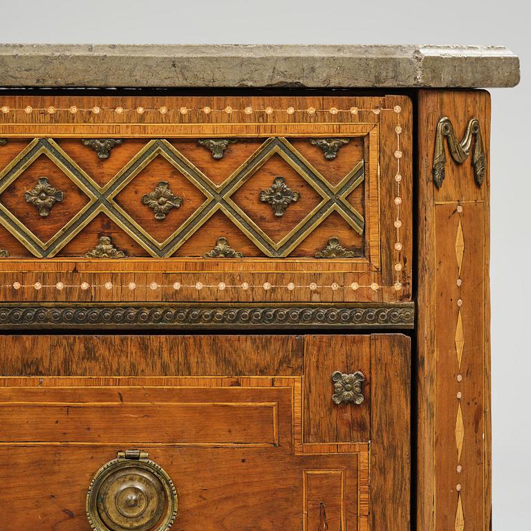 A Gustavian marquetry commode by N. P. Stenström (master in Stockholm 1782-90).