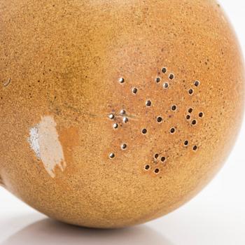 Kyllikki Salmenhaara, a stoneware stainer ladle, signed KS.