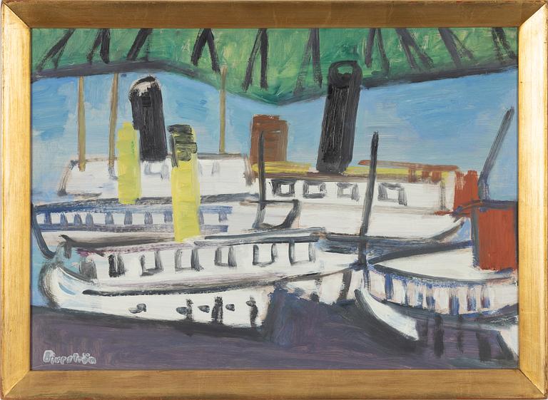 Tor Bjurström, oil on panel, stamped signature.
