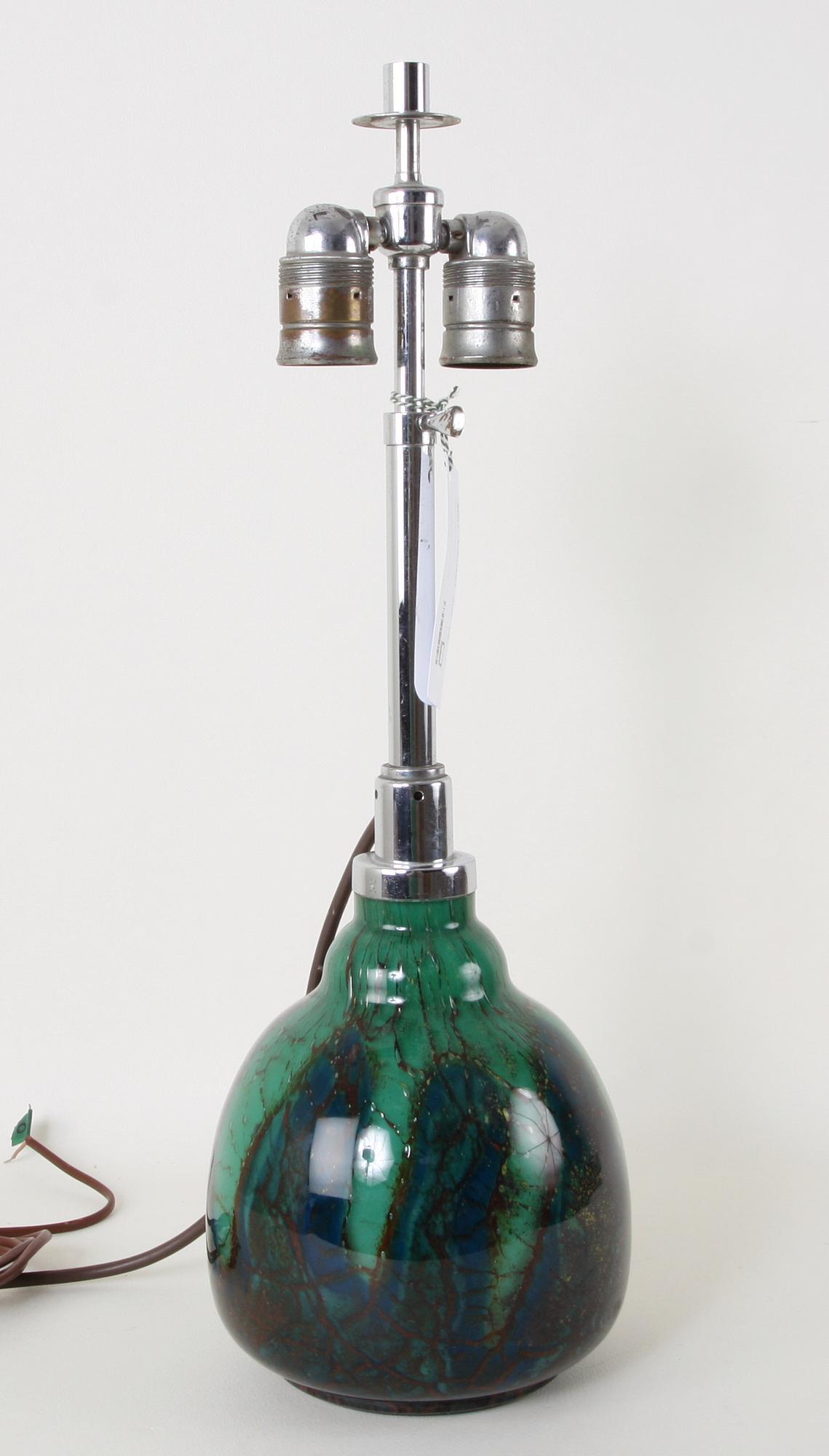 BORDSLAMPA. Glas, WMF, märkt.