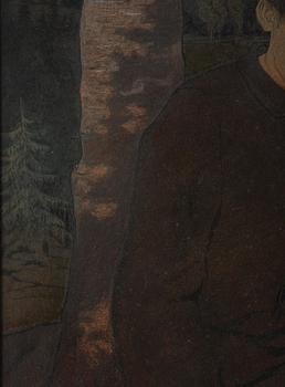 Gerhard Henning, Ung man i landskap.