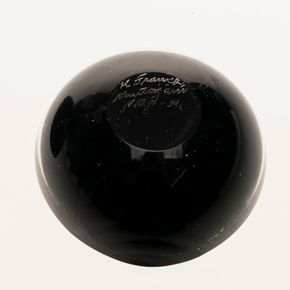 SKÅLAR, glas, 5 st, Kaj Franck, Nuutajärvi/Notsjö, signerade och daterade. 1950-tal.