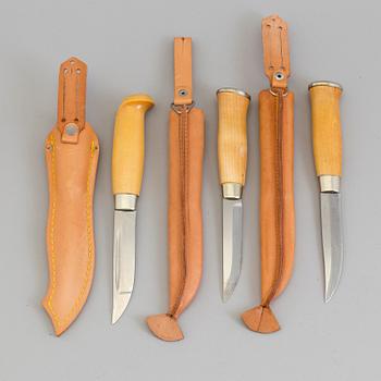 Three knifes by Iisakki Järvenpää Oy, Kauhava, Finland.