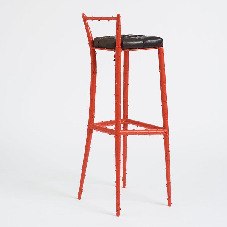 Piero Fornasetti, a bar stool, Milano, Italy 1960-70s.