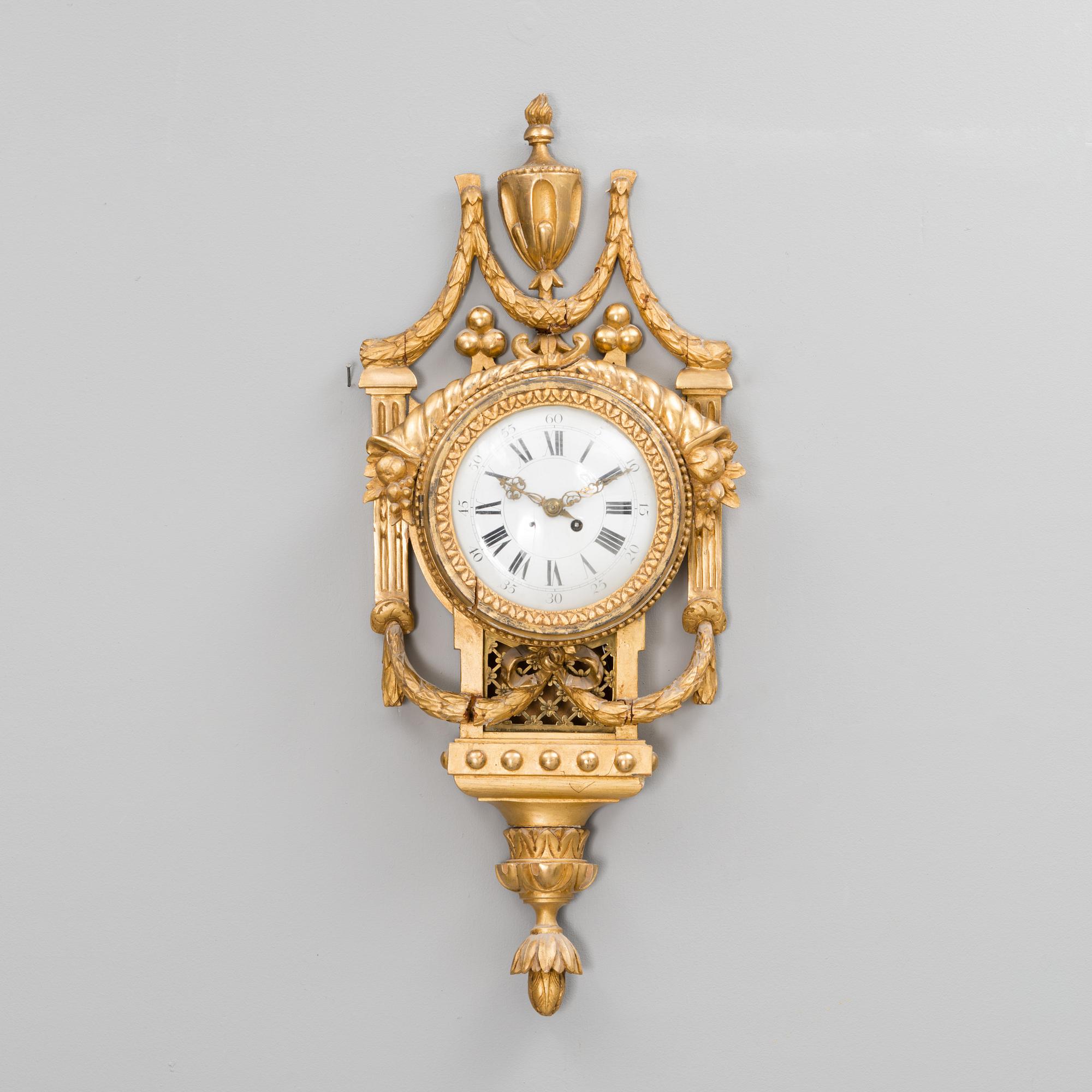An early French pendulum wall clock.