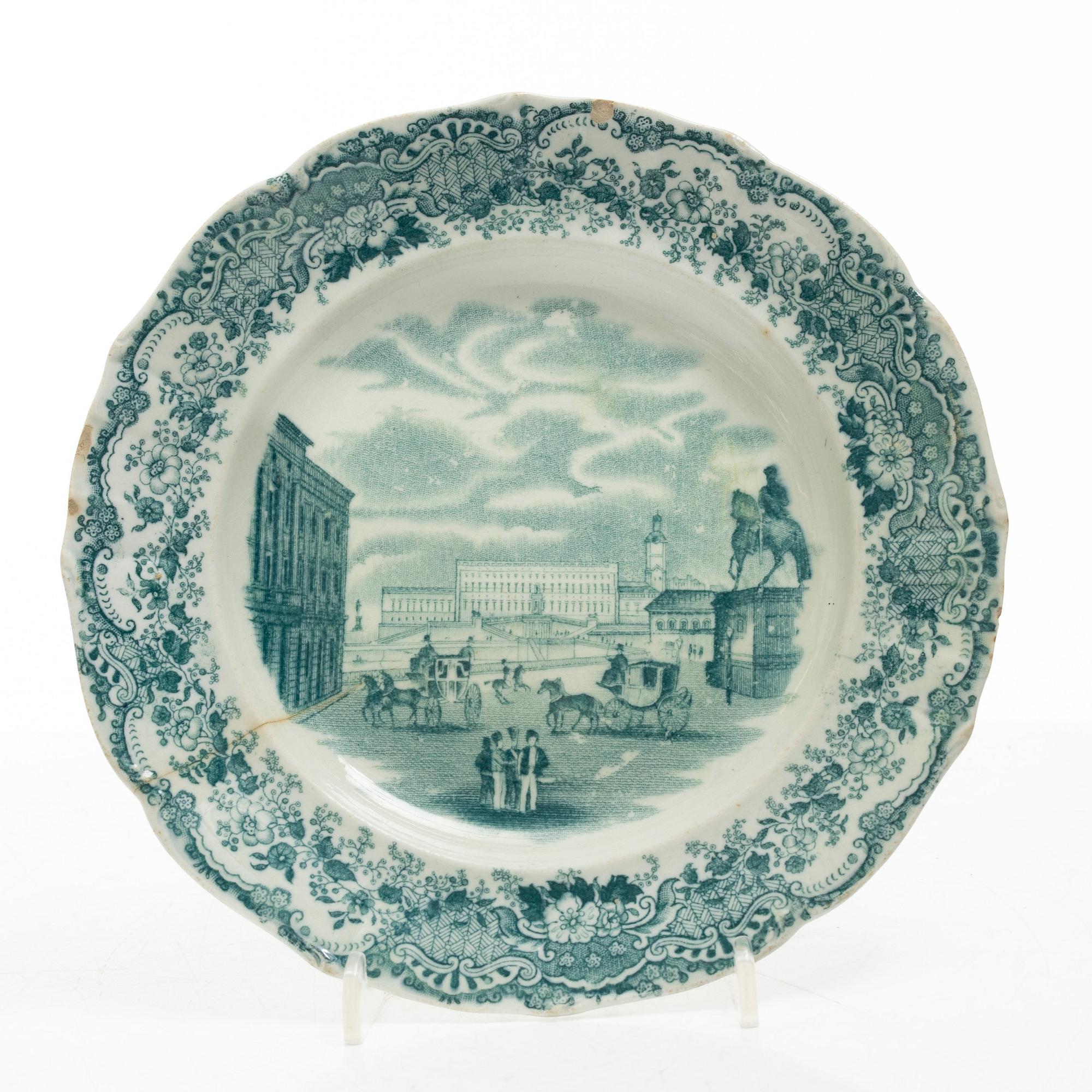 Dinner service, 56 pieces, "Kungliga Djurgården" and "Royal Scenery", Gustavsberg, late 19th century - early 20th century.