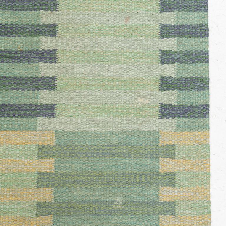 Carl Malmsten, a carpet, "Capella, grön". Flat weave. 301 x 194 cm. Signed CM.